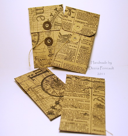 Vintage Style Coin Envelopes with Video Tutorial