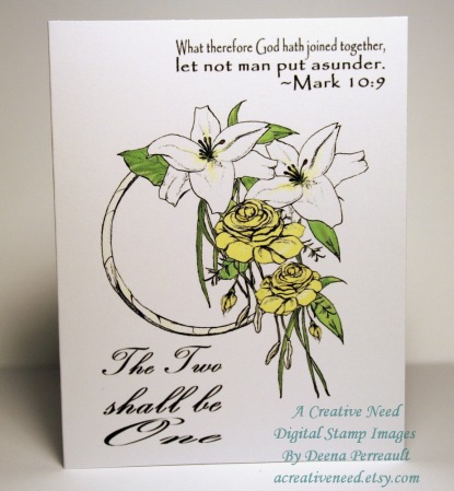 A Creative Need Wedding Bouquet Card Preview